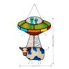 🛸UFO Abduction a Cow Stained Glass Suncatcher