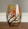 Four Seasons Tree Wine Glasses - Hand Painted Art