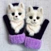 🧤Hand knitted cute animal gloves