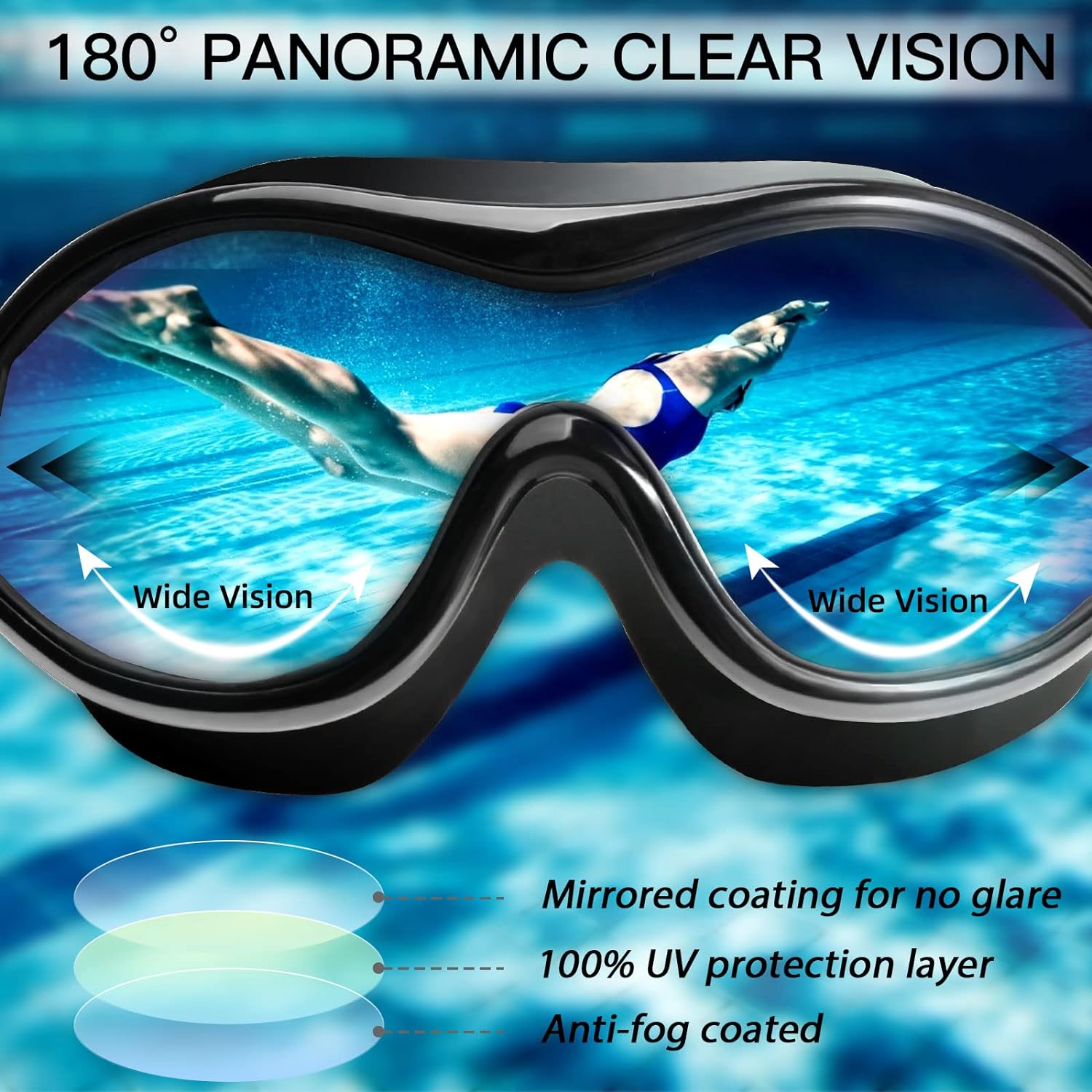 🔥Last Day Promotion 48% OFF-🎁-No Leaking Anti-Fog Swimming Goggles For Adults And Children