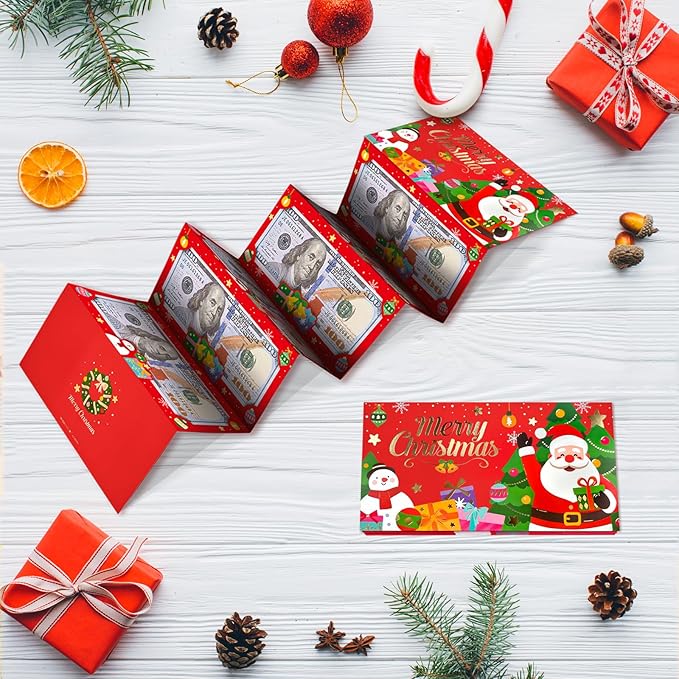 🎄Merry Christmas Money Holder Envelope🎁 A Perfect Christmas Gift with 6 Slots for Banknotes ✨99% of people will choose 10 pieces