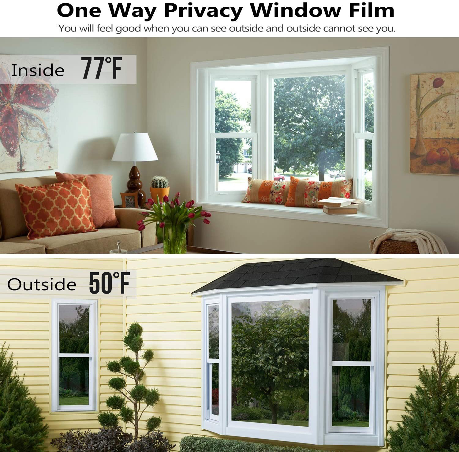 ⚡New Year Flash Sale - 50% OFF⚡Privacy Window Film-You See Out,No One Sees In