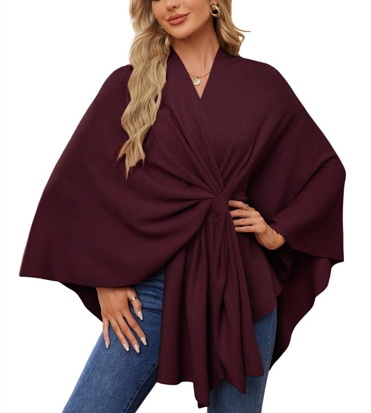 🎄TikTok Christmas Sale - 70% OFF🎉Elegant Shawl Wraps Soft Open Front Poncho Sweater