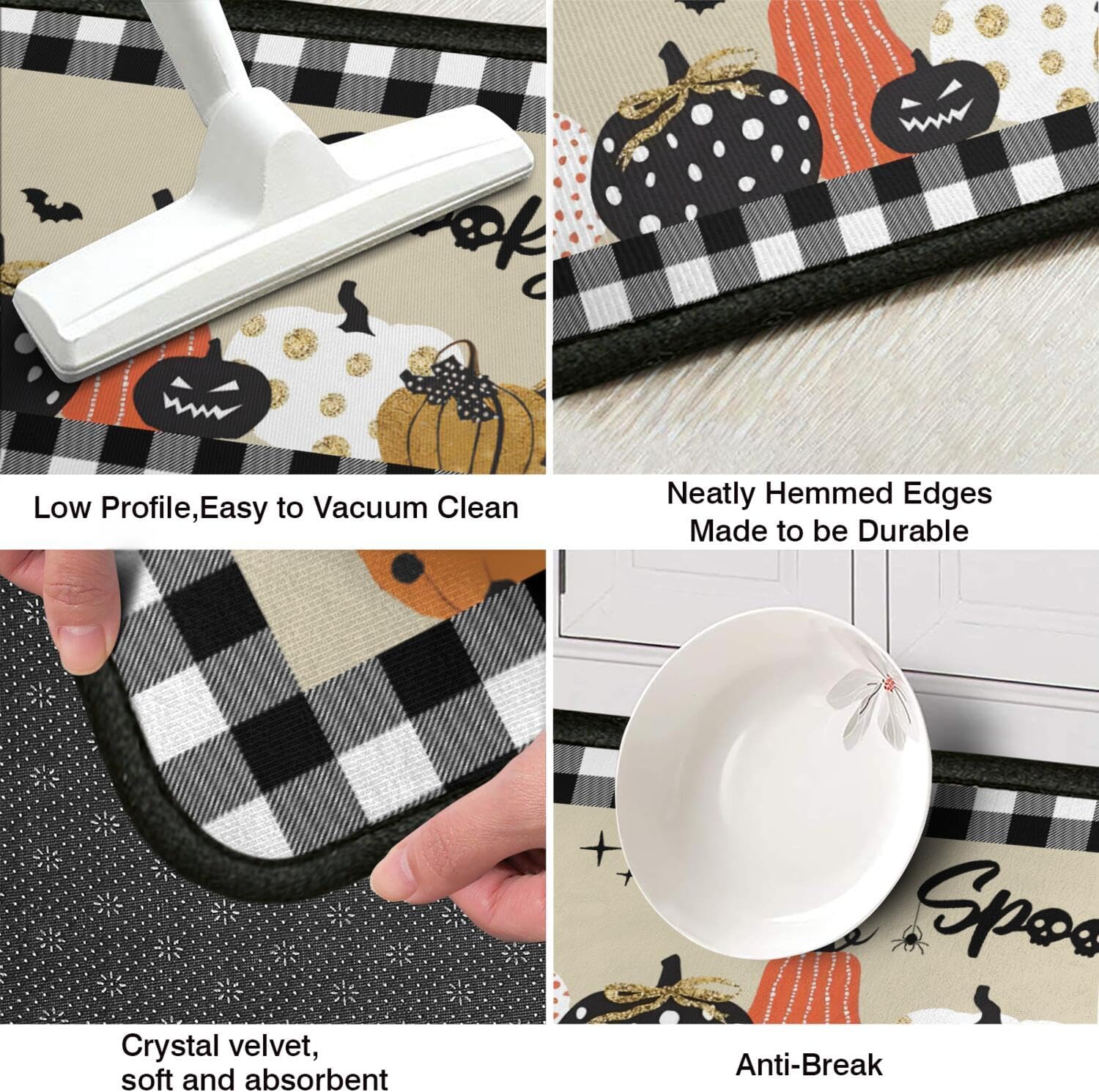 🎁TikTok Last Day Sale - 70% OFF🎉Halloween Kitchen Rugs Sets of 2🎃