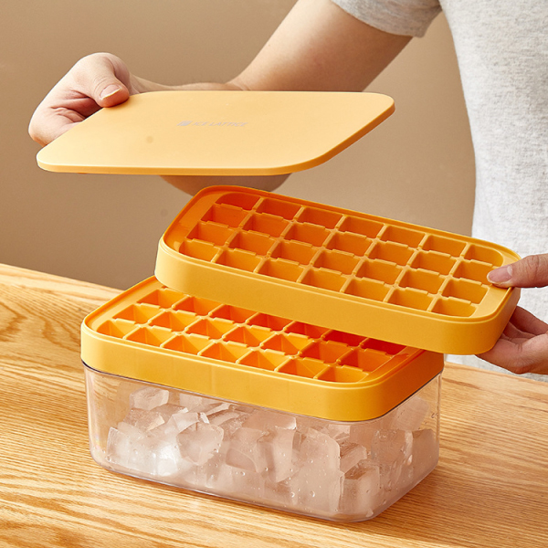 (🔥Summer Hot Sale - Save 50% OFF) Silicone Ice Cube Trays and Ice Cube Storage Container, Buy 2 Free Shipping