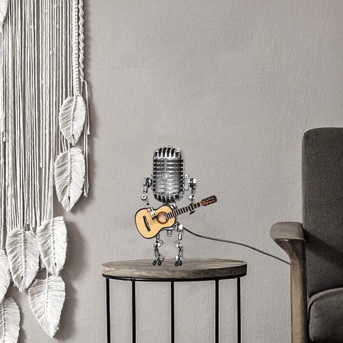 New Year's Sale🔥LAST DAY 70% OFF🎁Vintage Metal Microphone Robot Desk Lamp🎸