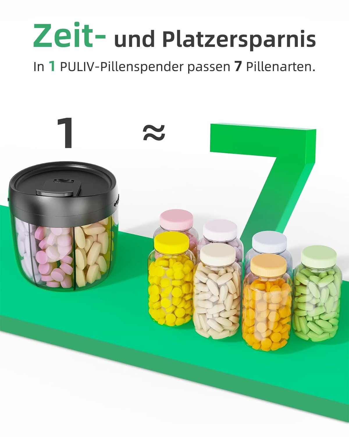 🔥Heißer Verkauf - 49% Rabatt💊Tragbarer Pillenspender Flasche