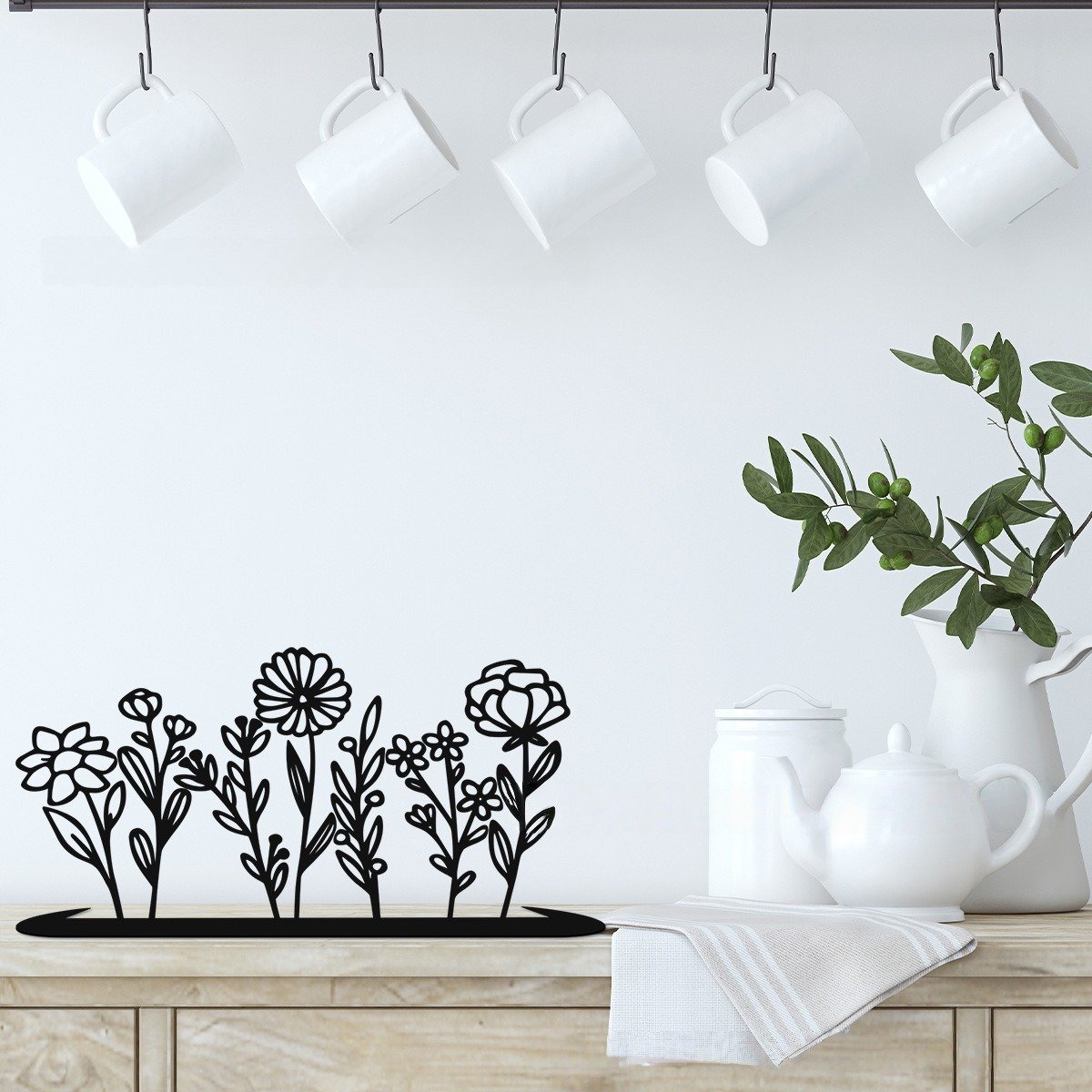 🔥 Independence Day Sale – 50% OFF! 🔥 Metal Wildflower Iron Stand – Minimalist Floral Sculpture for Home & Dining Room Decor