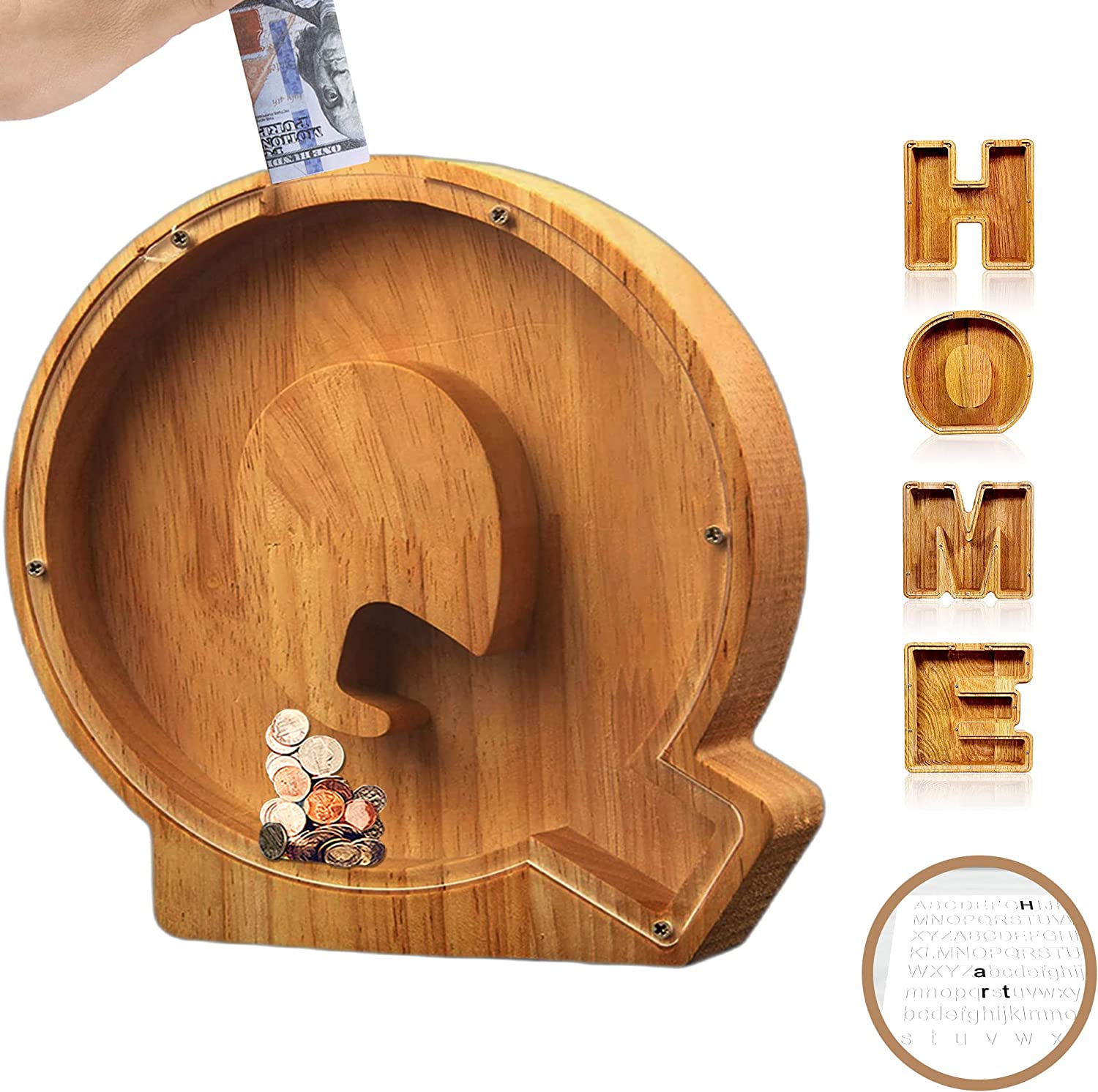 (🔥Last Day 50% OFF) Piggy Bank-Wood Gift For Kids