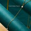 Gold Pearl Necklace, Dainty Gold Necklaces Prom Pearl Choker Necklace 15'' Pearl Necklaces for Women Beachy Necklace Adjustable Pearl Jewelry Bride as Graduation Birthday Mothers Day Gifts