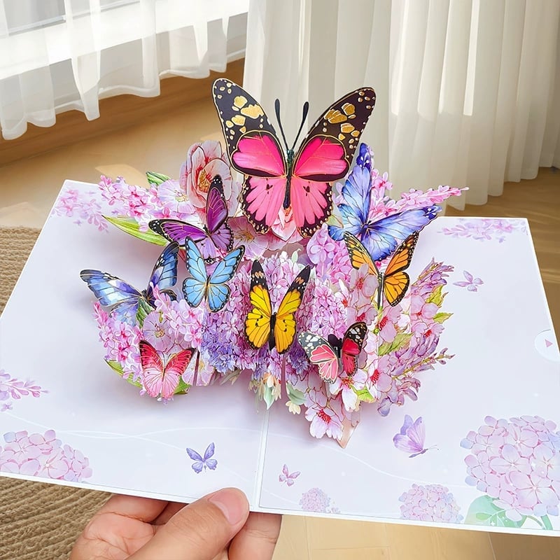 Last Day 49% OFF🦋Vibrant 3D Butterfly & Daisy Pop-Up Greeting Card