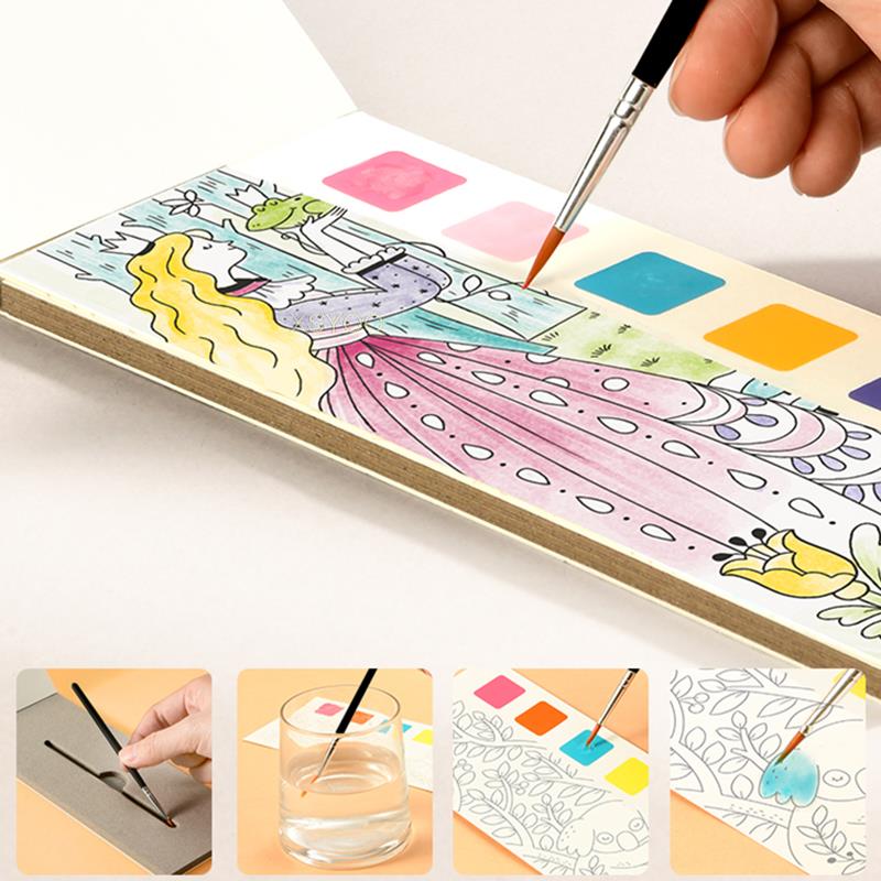 (🎅EARLY CHRISTMAS SALE-49% OFF) Pocket Watercolor Painting Book ⚡ BUY 4 GET EXTRA 20% OFF