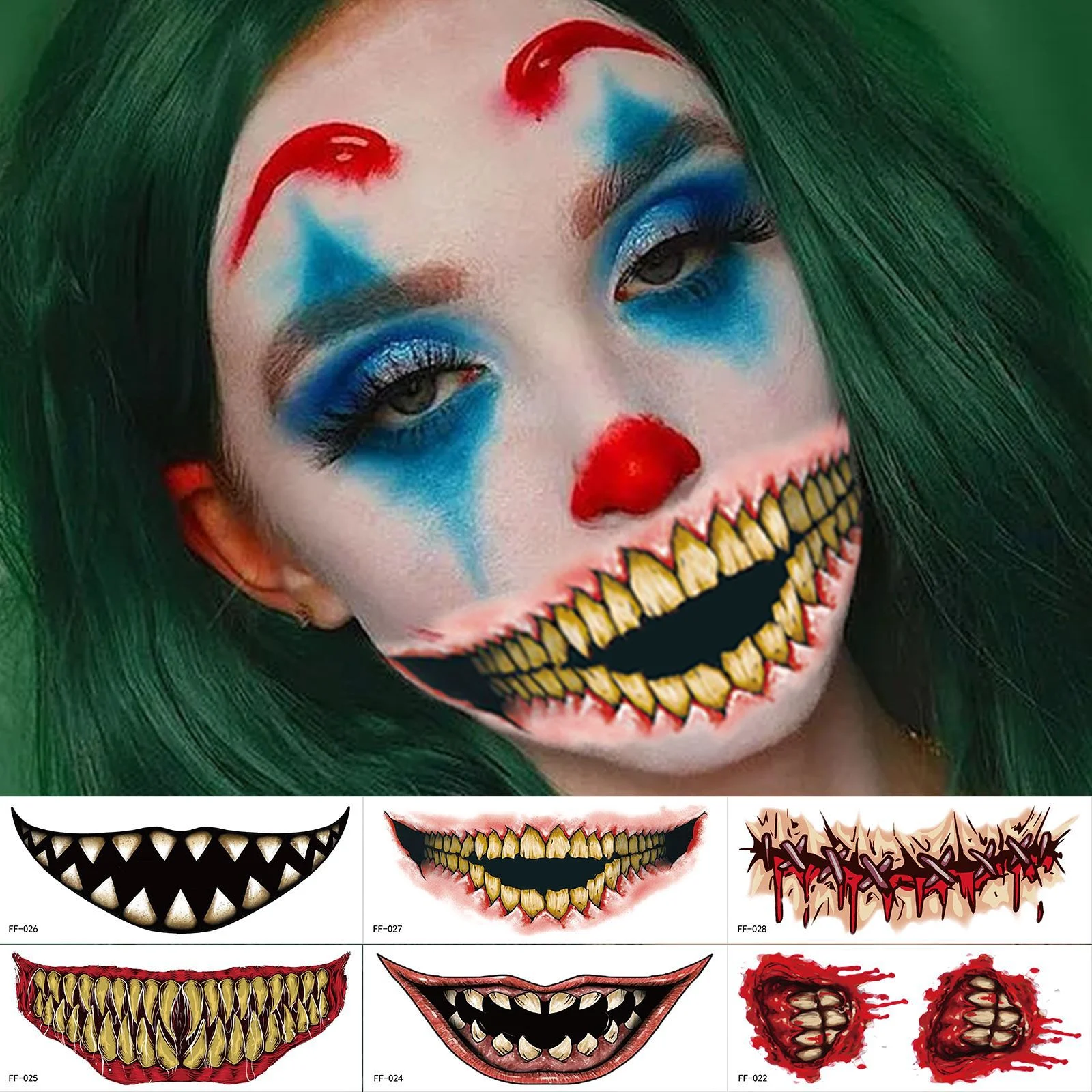 🔥Last Day Promotion 70% OFF-😈-2023 New Halloween Prank Makeup Temporary Tattoo