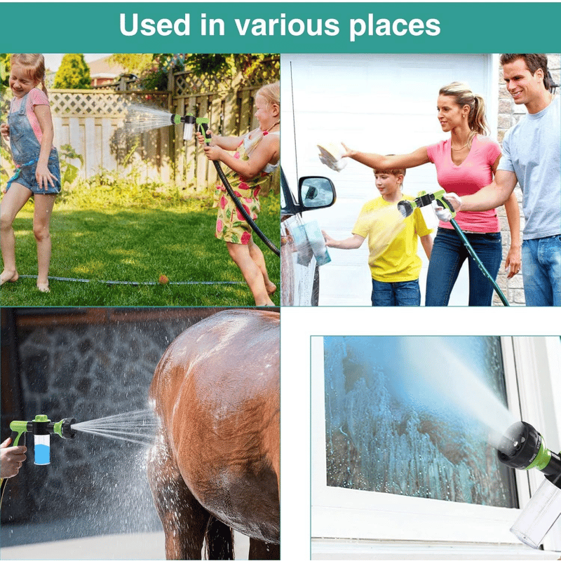 🎁TikTok Last Day Sale - 70% OFF💦Horse Shower Sprayer! 8-Way Turbo Spray Gun