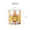 Gold Rim Old Fashioned Whiskey Glass