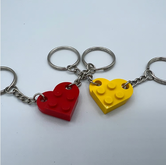 🔥💖Brick Heart Keychain Set