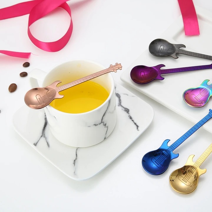 (New Year Sale- 50% OFF) Stainless Steel Coffee Guitar Spoons