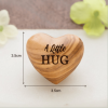 Little Pocket Hug Wooden Heart Token--Miss You Note, Isolation Gift for Someone You Love