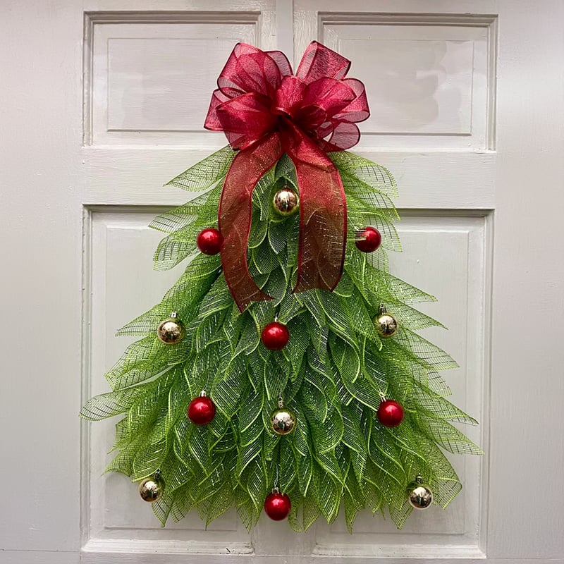 🔥Limited time 70% OFF - Handmade Christmas Tree Wreath for Front Door