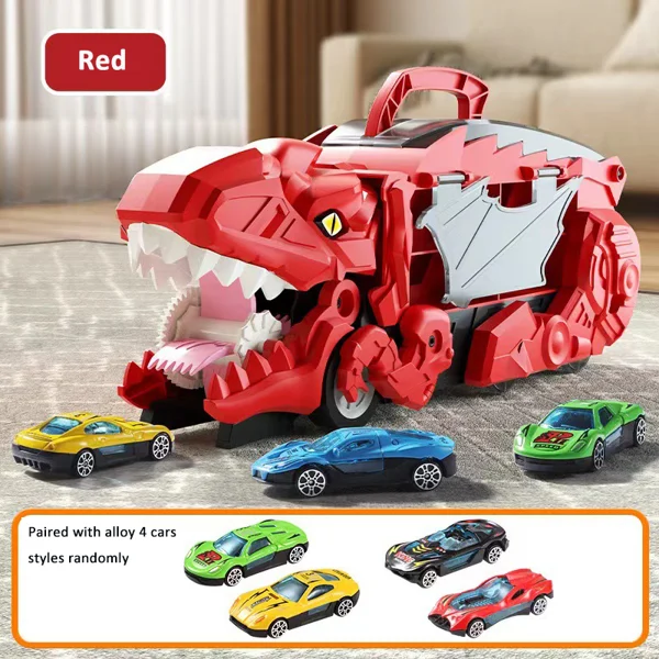 🚗 FREE SHIPPING🚗Transform Dinosaur Transport Devouring Truck With Foldable Sliding Track