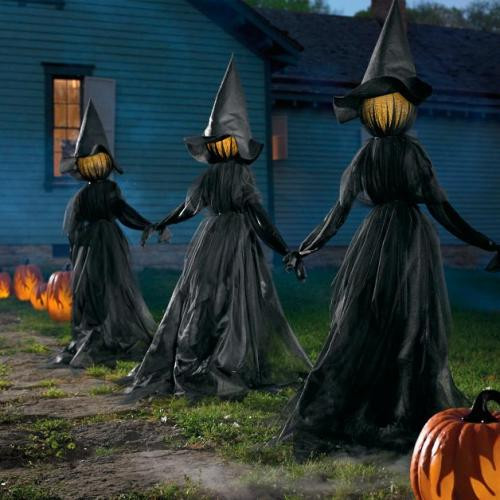 🔥 Early Halloween Special Sale 🔥 Light-Up Holding Hands Screaming Witches