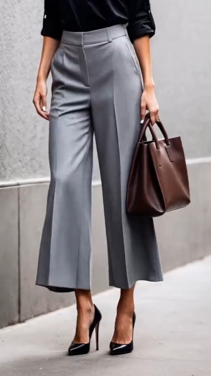 Women's Commuter Wide-leg 9-point Trousers