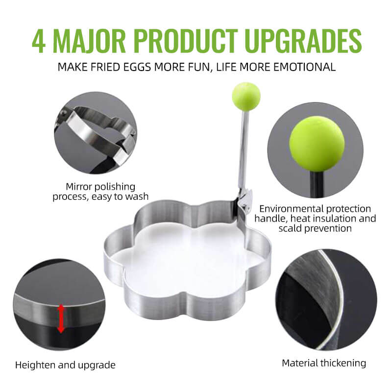 (🔥LAST DAY PROMOTION - SAVE 49% OFF) Stainless Steel Fried Egg Molds-BUY 2 GET 1 FREE