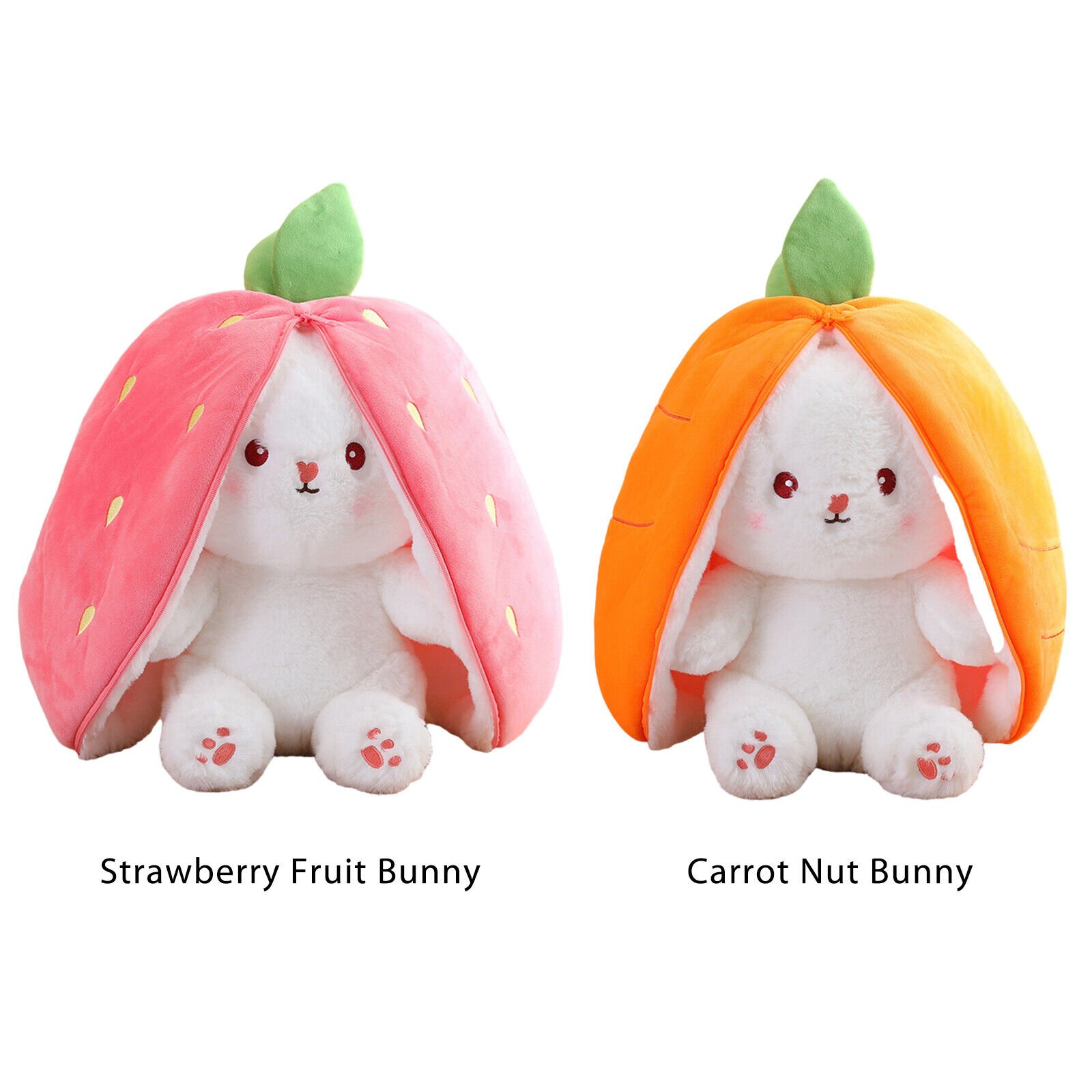 🔥2024 HOT SALE - 49% OFF🔥Strawberry Bunny Transformed into Little Rabbit Fruit Doll Plush Toy