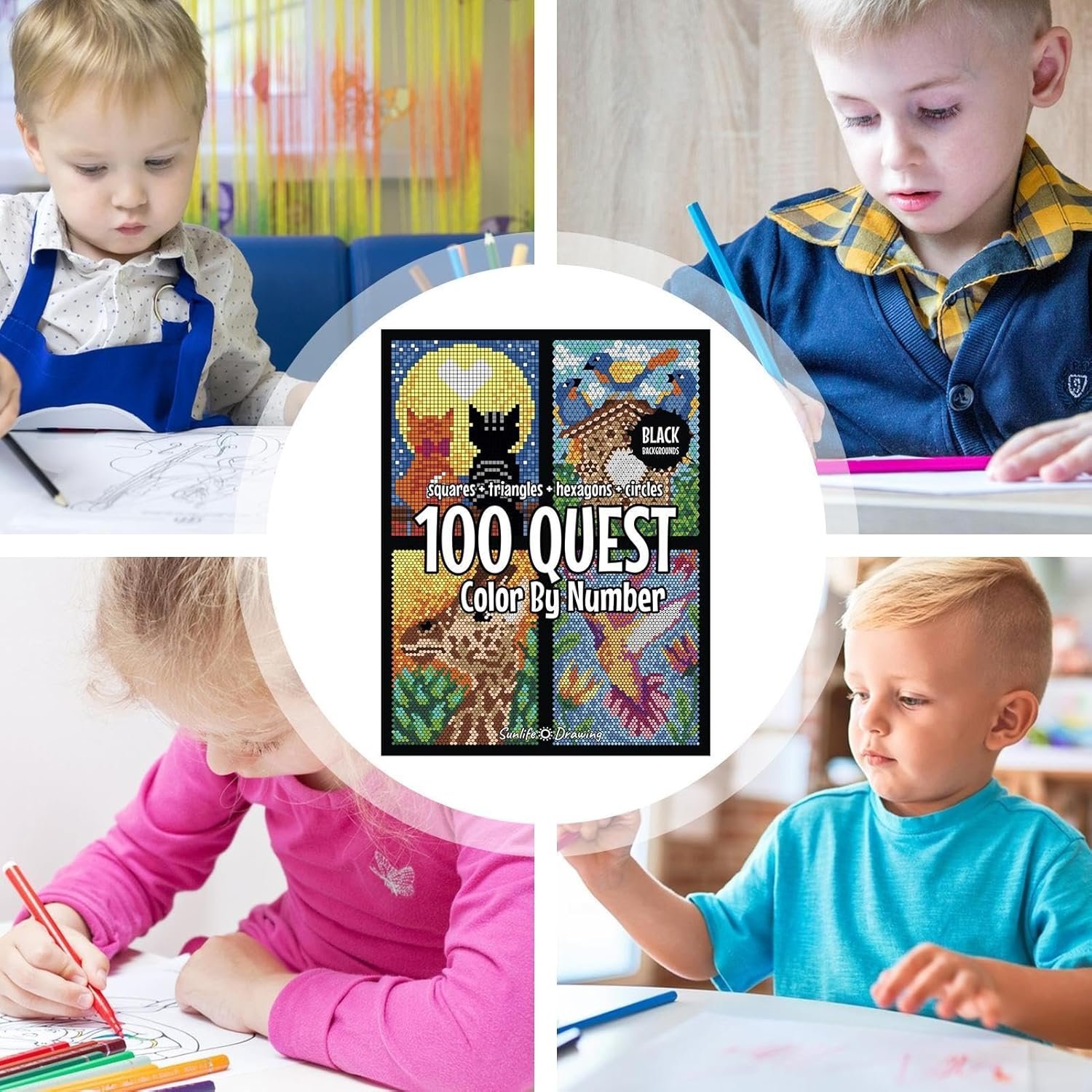 🎄LAST DAY SALE 50% OFF🎨100 QUEST Color by Numbers Book