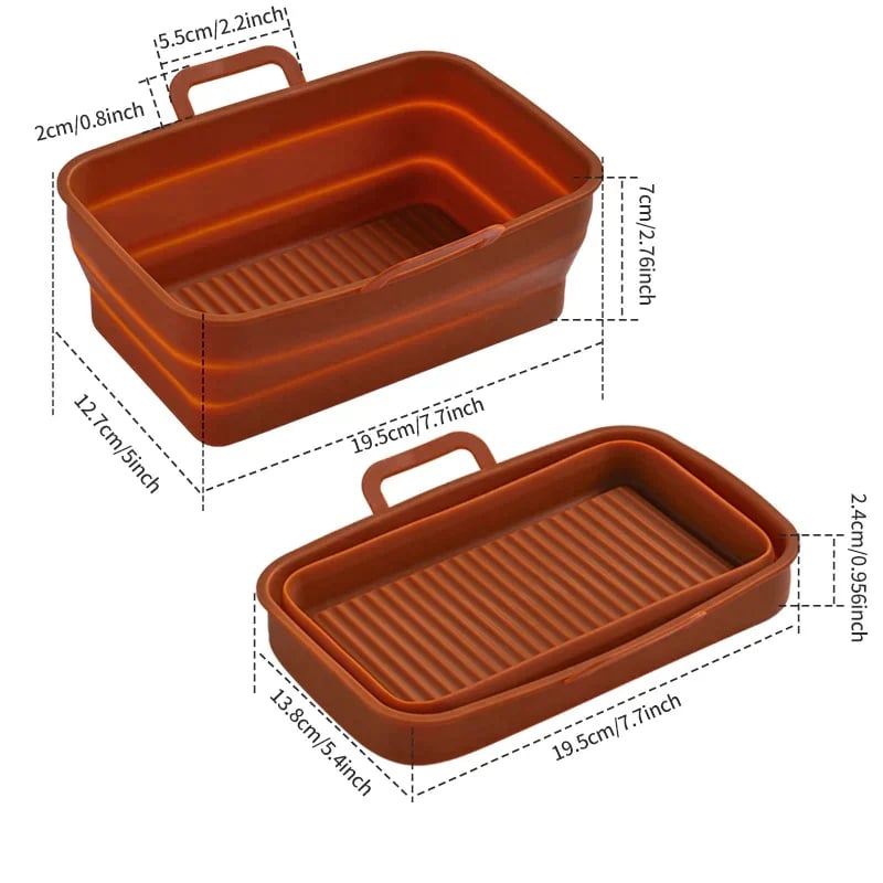 🔥Last Day Promotion 70% OFF🔥Foldable Air Fryer Silicone Baking Tray