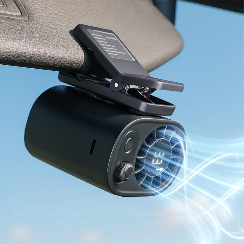 🎁TikTok Last Day Sale - 70% OFF🎉360° Rotation Car Clip On Fan with LED Display