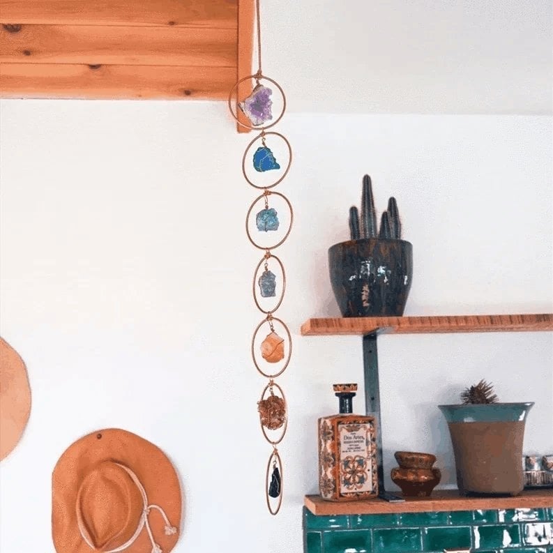 (🔥Last Day Promotion 50% OFF) Raw Crystal 7 Chakra Gemstone Wall Decor - Buy 2 Get Extra 10% OFF & Free Shipping