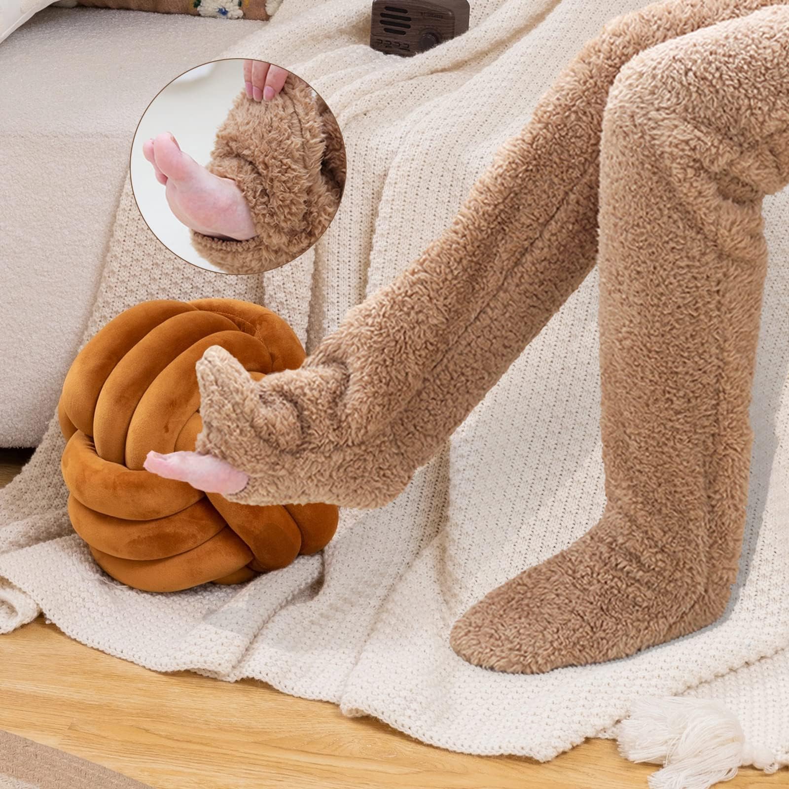 (🌲EARLY CHRISTMAS SALE - 49% OFF) Over Knee Fuzzy Plush Stockings