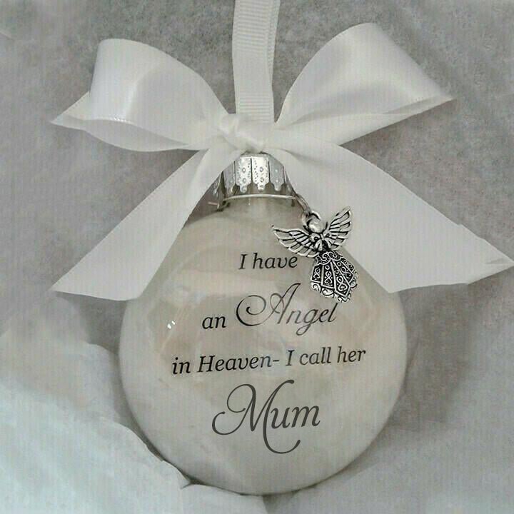 💖Christmas ornaments feather ball💖 - Angel In Heaven Memorial Ornament