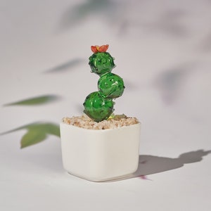 🌵Fused Glass Cactus Plants: 🔥Handmade Stained Glass Plant Decorations