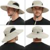 EINSKEY Unisex Sun Hat, Waterproof Wide Brim Bucket Hat Packable Boonie Hat for Fishing Hiking Gardening Safari Beach