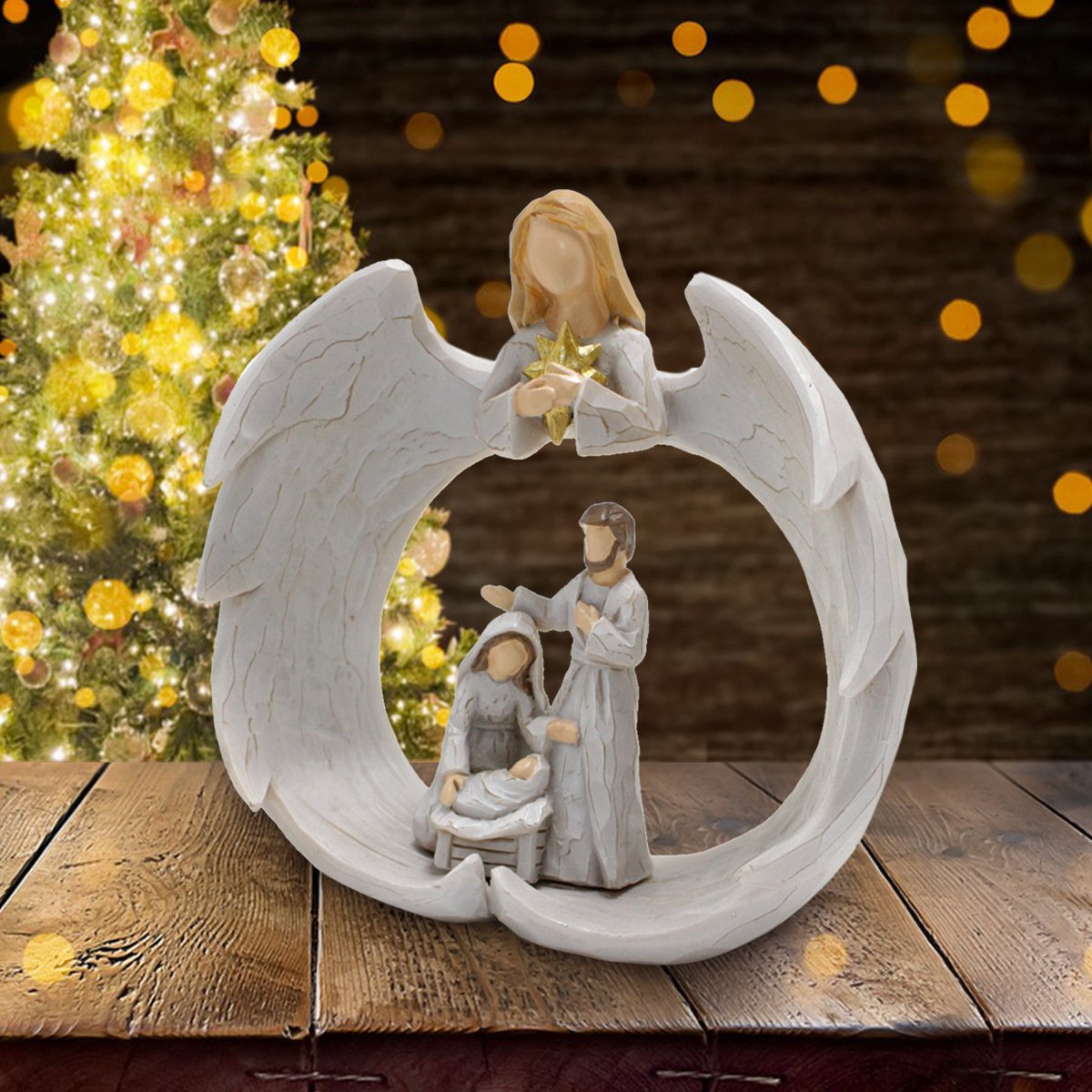 🔥God Be With You - Nativity scene angel religious decoration