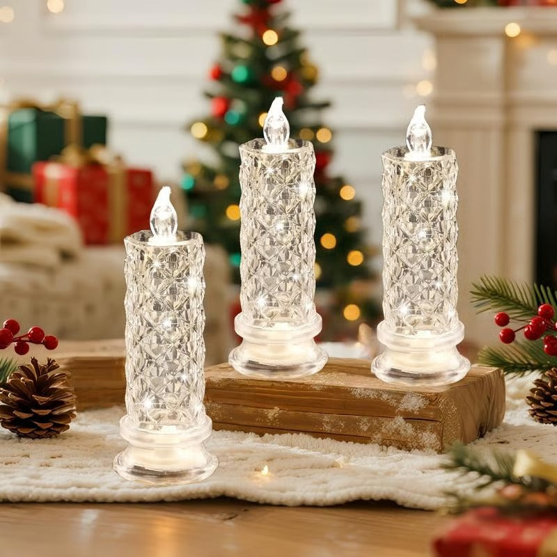 💥LAST DAY SALE 50% OFF💥Rose Shadow LED Flameless Candle Lights⚡BUY 2 GET 1 FREE
