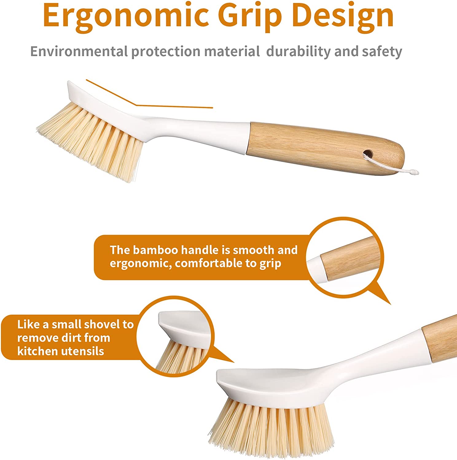 (🔥Last Day Promotion- SAVE 48% OFF)Wooden Handle Pot Brush(buy 2 get 1 free now)