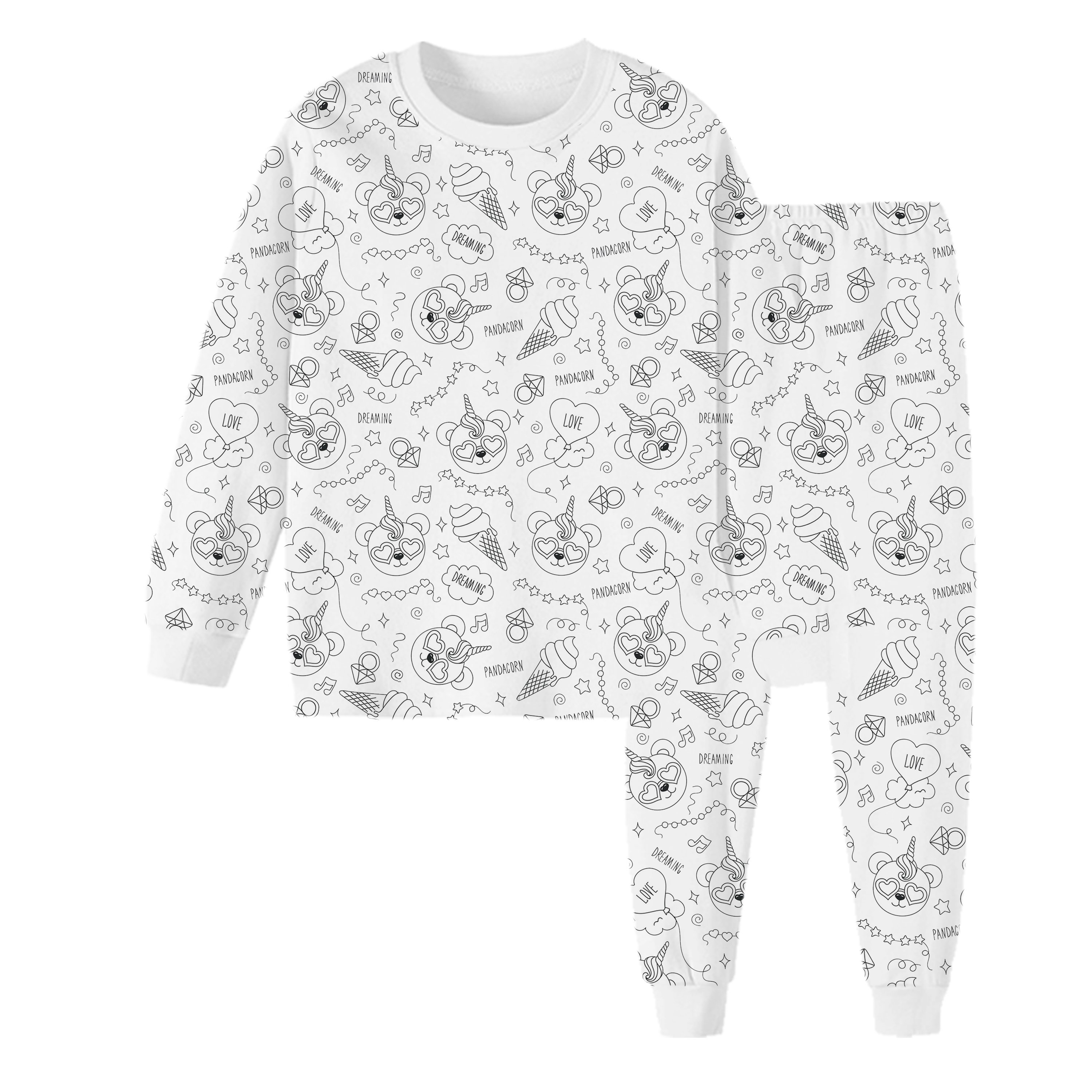 🎁TikTok Last Day Sale - 70% OFF🎨Kids colouring pajama sets with markers