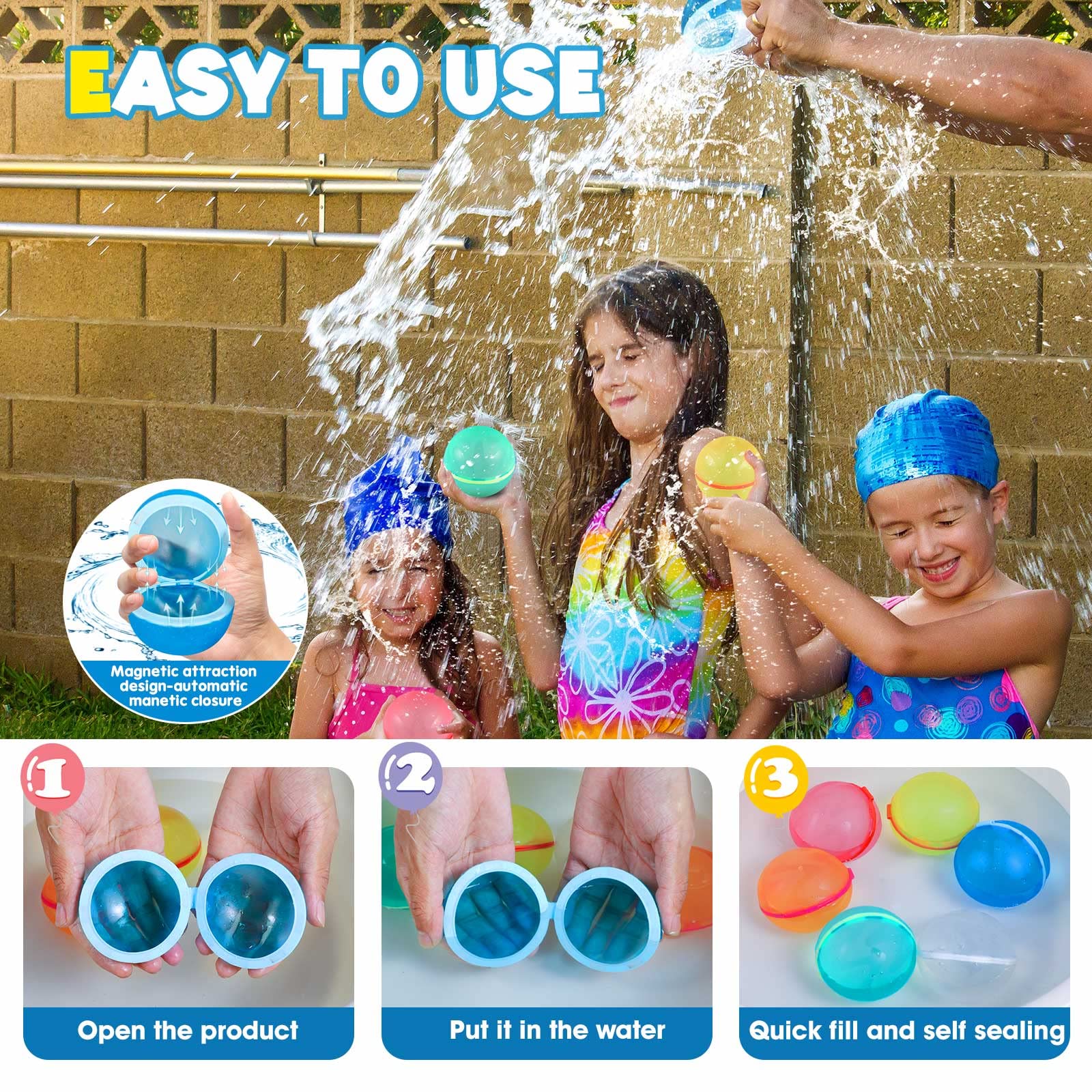 🔥Summer Hot sale--60%OFF🤽‍Reusable self sealing water balloons(Buy 6 Save $10)