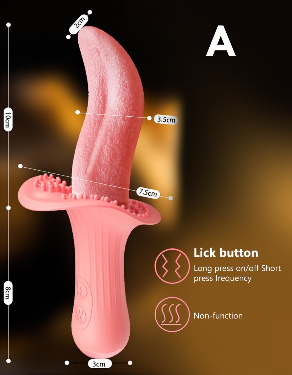 Rose Realistic Tongue Licking Massage Vibrator