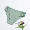 Women's Threaded Solid Color Low-rise Lace Breathable Double-stop Briefs