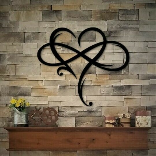 ✝️100% Handmade Infinity heart-Steel wall decor Metal Wall art(𝐂𝐡𝐚𝐝 𝐒𝐦𝐢𝐭𝐡 𝐇𝐚𝐧𝐝𝐦𝐚𝐝𝐞®)