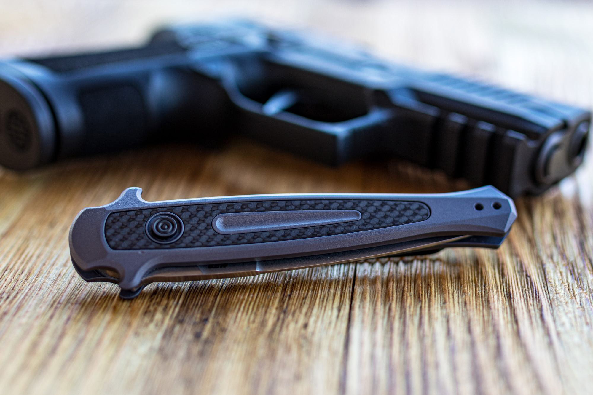 🔥 Last Day Promo - 70% OFF 🎁Launch 8 Stiletto, Gray Aluminum, Carbon Fiber Inlay, CPM-154, Stonewash - 7150 | Buy 2 Get Extra 10% OFF & Free Shipping