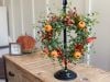 🍁Fall Harvest Sale: 60% OFF! Fall Candle Ring Wreath: Green Leaf Vine, Pumpkins & Berries - 14 Inch