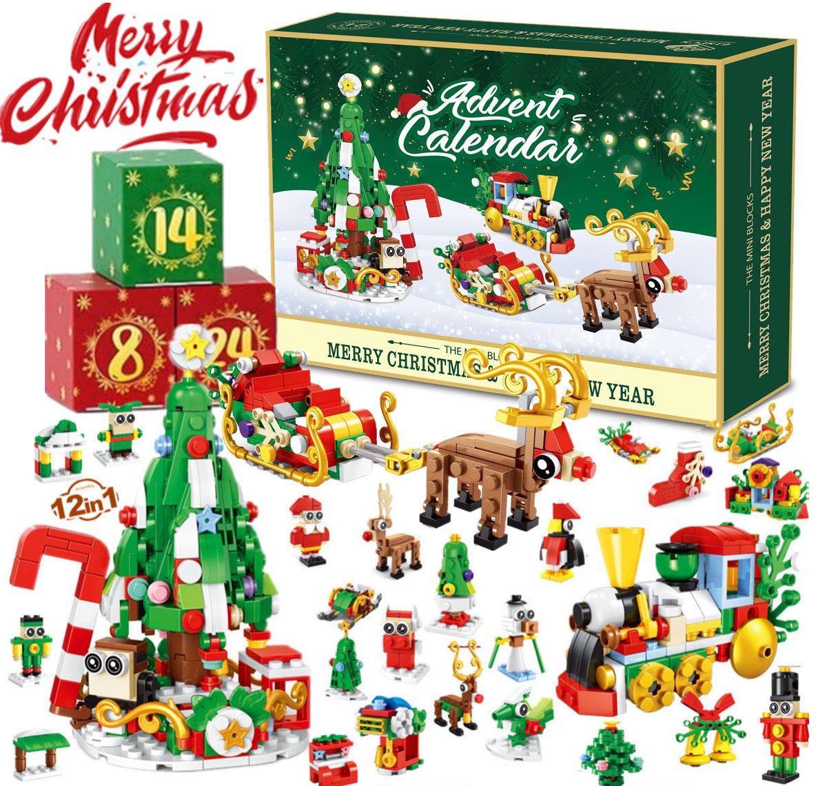 🔥2024 Christmas New Early Sale 59% Off🌲Christmas Building Blocks Ornaments