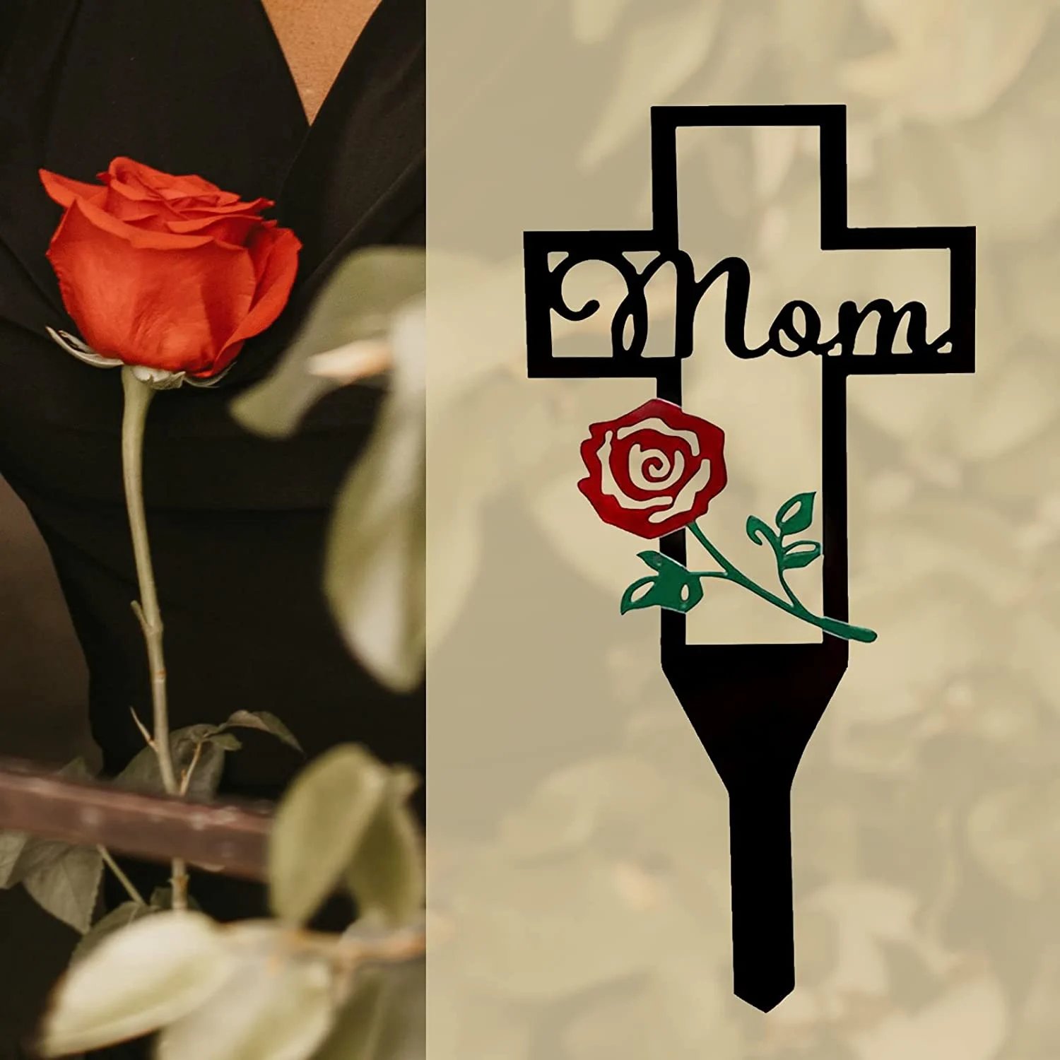 Memorial Day Sale 70%OFF - Cemetery Memorial Cross Stake for Parents
