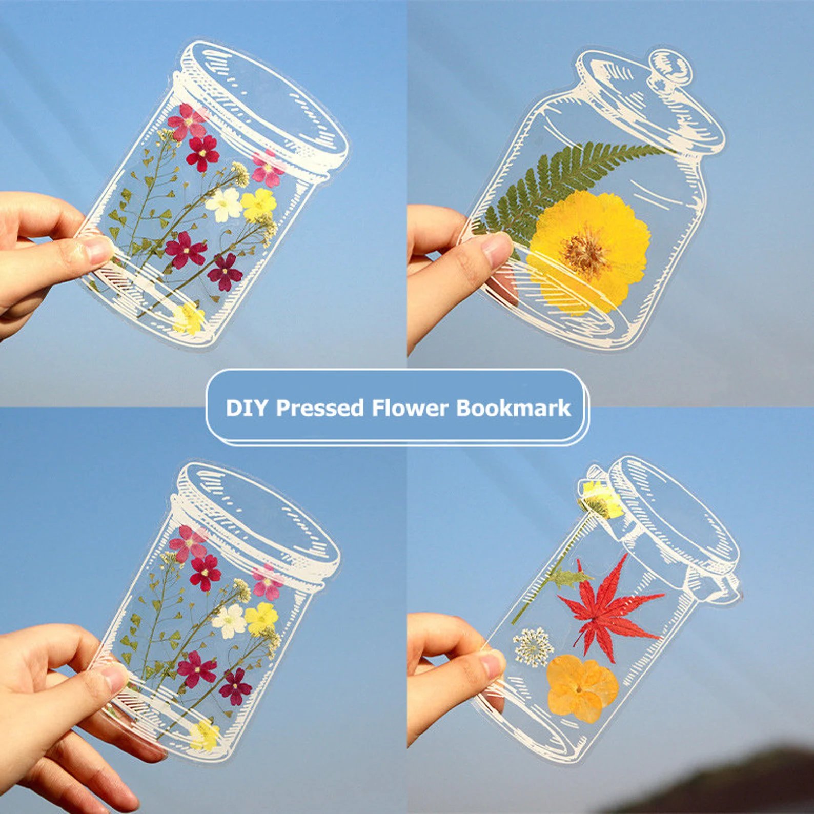 🔥Last Day Promotion 50% OFF🔥Transparent Dried Flower Bookmarks-DIY Gifts Bookmarks