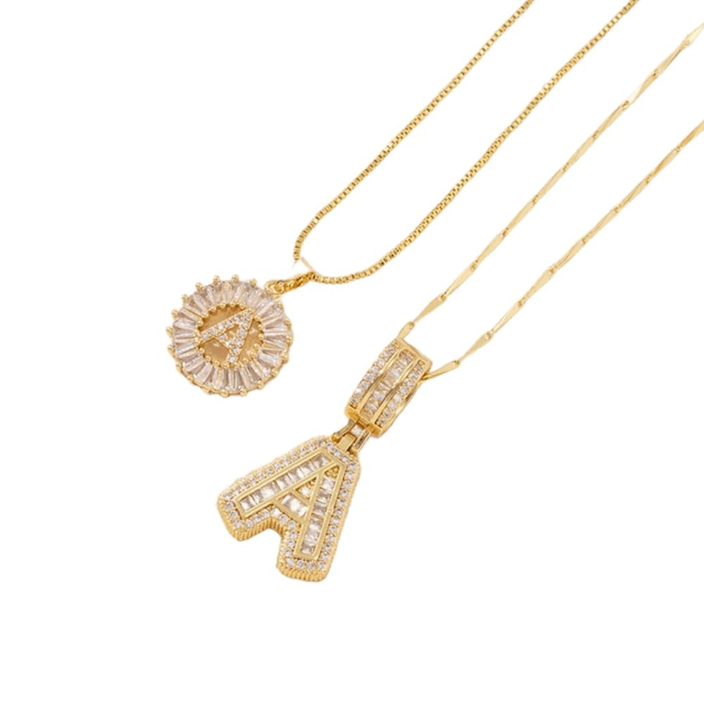 [LAST DAY 49% OFF]  🔥Initial Letter Pendant Necklaces - 2 Pack